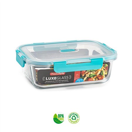 Caixa Hermética Vidro c/ Válvula Luxe 1,52L Sortido