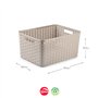 Caixa Arrumação Rattan Nº5 18L Bege