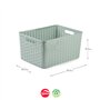 Caixa Arrumação Rattan Nº5 18L Verde Pastel