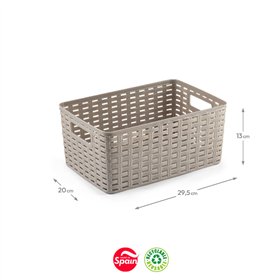 Caixa Arrumação Rattan Nº2 6L Bege