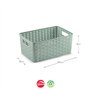 Caixa Arrumação Rattan Nº2 6L Verde Pastel