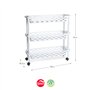 Carrinho 3 Cestos Plástico 18,5x58x61cm Aire Slime Branco