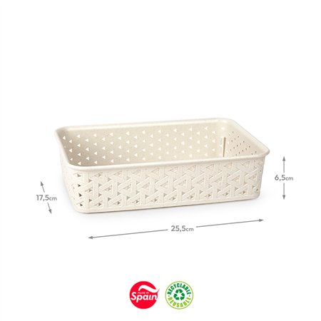 Caixa Multiusos Nature Eco Nº2 17,5x25,5x6,5cm Bege
