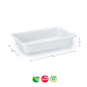Tabuleiro Hotelaria 34x23x7cm 3,6L Branco