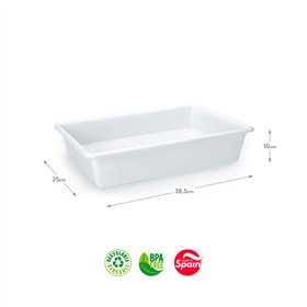 Tabuleiro Hotelaria 38,5x25x10cm 6L Branco