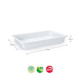 Tabuleiro Hotelaria 40,5x54,5x8,5cm 13L Branco