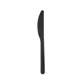Facas C-PLA Reutilizáveis 18cm Preto 100un