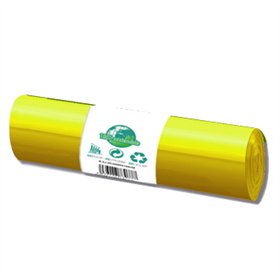 Sacos Lixo 100-120L 85x105cm 12my Amarelo 22Kg Carga 20un