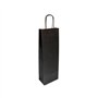Saco 14x08x40cm 1 Garrafa Papel 100g c/Asas Preto 1un