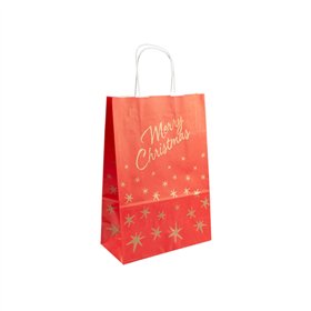 Saco 26x14x32cm Papel 080g c/Asas MERRY CHRISTMAS 1un