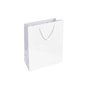Saco 24x10x31cm Papel Couché 200g c/Asas Cordão Branco 1un