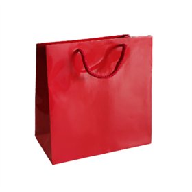 Saco 35x12x36cm Papel Couché 200g c/Asas Cordão Vermelho 1un