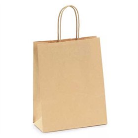 Saco 27x16x31cm Papel 115g c/Asas Kraft 1un