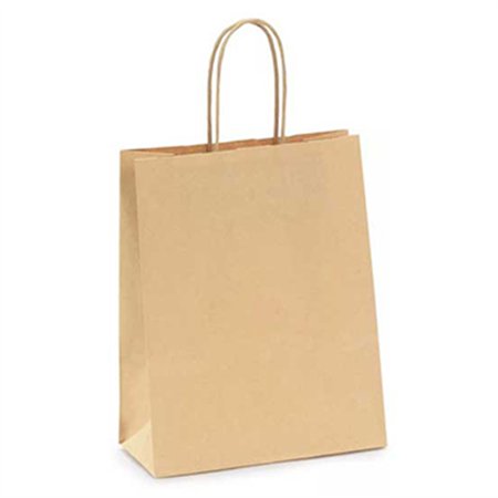 Saco 27x16x31cm Papel 115g c/Asas Kraft 1un