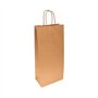 Saco 18x10x39cm 2 Garrafas Papel 100g c/Asas Kraft 1un