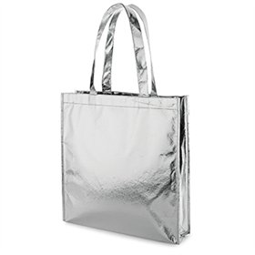 Saco de Compras Non-Woven Prateado Laminado