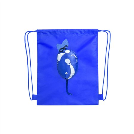 Saco Mochila Dobrável Kissa Azul