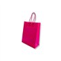 Saco 18x08x24cm Papel 100g c/Asas Rosa 1un
