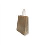Saco 18x08x24cm Papel 100g c/Asas Kraft 1un