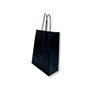 Saco 24x10x32cm Papel 100g c/Asas Preto 1un