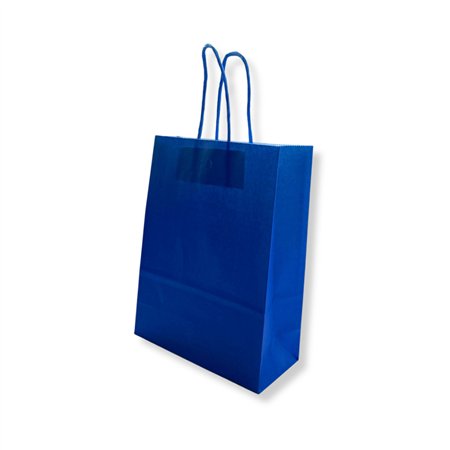 Saco 32x14x40cm Papel 100g c/Asas Azul Escuro 1un