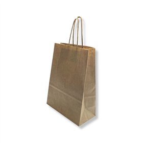 Saco 32x14x40cm Papel 100g c/Asas Kraft 1un