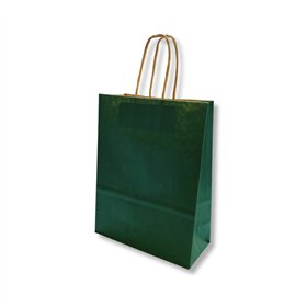 Saco 32x14x40cm Papel 100g c/Asas Verde Escuro 1un