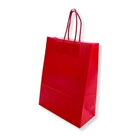 Saco 42x16x49cm Papel 100g c/Asas Vermelho 1un