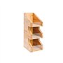 Organizador Copos / Tampas / Palhinhas Bambu 15x18x40cm
