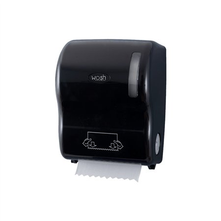 Dispensador Toalhas Rolo c/Auto-Corte Preto