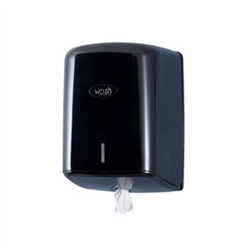 Dispensador Toalhas Rolo Extração Central Wosh Preto