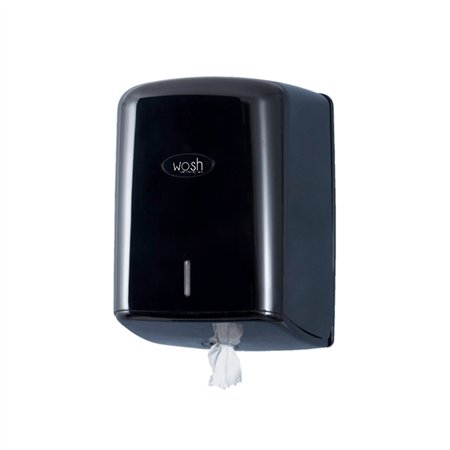 Dispensador Toalhas Rolo Extração Central Wosh Preto