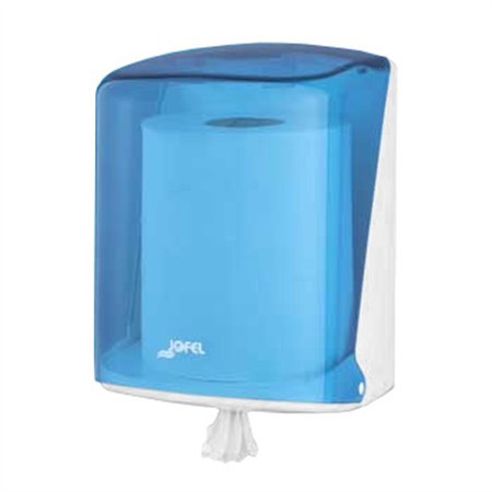 Dispensador Toalhas Rolo Extração Central Azul