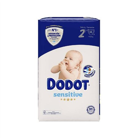 Fraldas Dodot Sensitive T2 (4-8kg) 58un