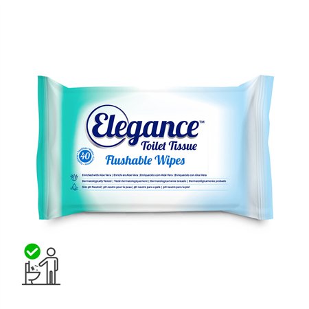 Papel Higiénico Húmido (Toalhete) Elegance Perfumado 40un