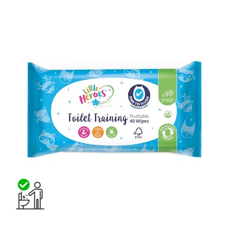 Papel Higiénico Húmido (Toalhete) Little Heroes 40un