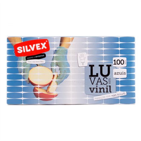 Luvas Vinil Tamanho M s/ Pó 100un