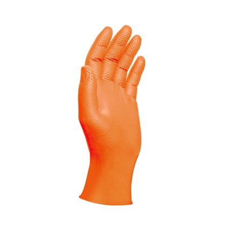 Luvas Nitrilo Tamanho L s/Pó Laranja 100un