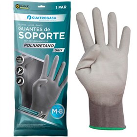 Luvas Poliuretano Tamanho 7 (S) Cinzentas (Par)