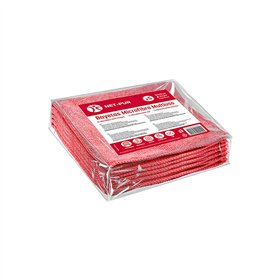 Pano Microfibra 35x38cm 240g Terry Vermelho Pack 5un