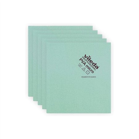 Pano Microfibra PVAmicro 38x35cm Vileda Prof Verde Pack 5un