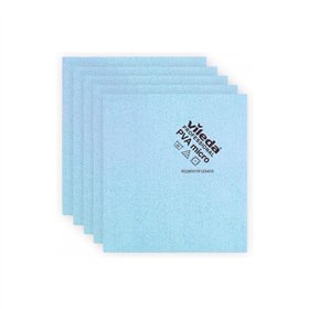 Pano Microfibra PVAmicro 38x35cm Vileda Prof Azul Pack 5un