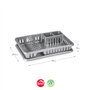 Escorredor Loiça 45x29,7x8cm Venezia Prata