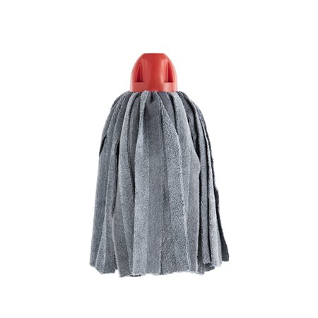 Recarga Esfregona Max Pro Tiras Cinza c/ Rosca Vermelho