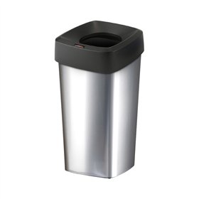 Contentor 60L Plástico Quadrado Iris Cor Metálico com Tampa