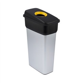 Contentor 70L Cinza/Preto Neo Ecosort com Tampa Amarelo