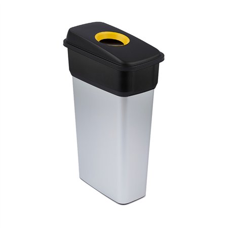 Contentor 70L Cinza/Preto Neo Ecosort com Tampa Amarelo