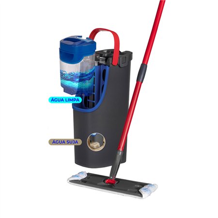 Balde e Mopa H2Pro Sistema Duplo de Água Vileda