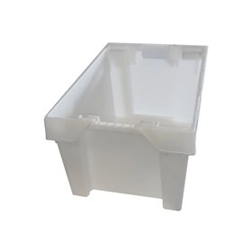Caixa Logística Plástica Fechada 60x40x30cm 52L Branca
