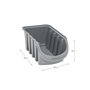 Caixa Logística Plástica Empilhável 34x20x16cm 7L Cinza